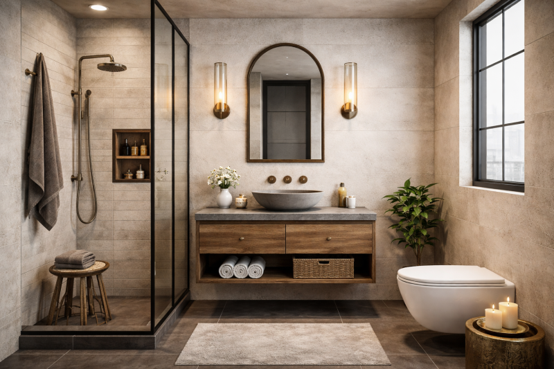 AI interior design image of a bathroom